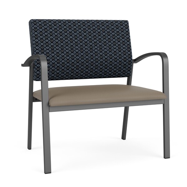 Lesro Newport Bariatric Chair Metal Frame, Charcoal, RS Night Sky Back, MD Farro Seat NP1401 - main